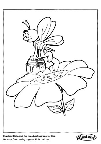 Honey Bee Coloring Page | Free Printables For Your Kids - KidloLand